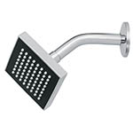 R-403 | Regadera cuadrada ABS 4' acabado cromo con brazo, Foset