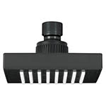 R-403SM | Regadera cuadrada ABS 4' acabado negro mate sin brazo, Foset