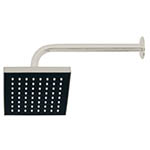 R-404N | Regadera cuadrada ABS 6' acabado satín con brazo, Foset