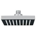 R-404S | Regadera cuadrada ABS 6' acabado cromo sin brazo, Foset