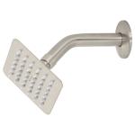 R-413N | Regadera cuadrada 4', acero inox, con brazo, satín, Túbig