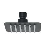 R-413SM | Regadera cuadrada 4', acero inox, sin brazo, negro, Tubig