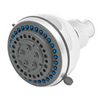 R-508S | Regadera redonda de ABS 3', 5 funciones, sin brazo, Aqua