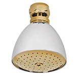 R-509SG | Regadera cónica 2-1/2' cromo-oro sin brazo, Foset Aqua