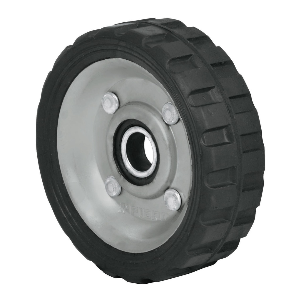 RD-41 | Rueda de hule sólido 4-1/2' para diablo, un balero, Pretul