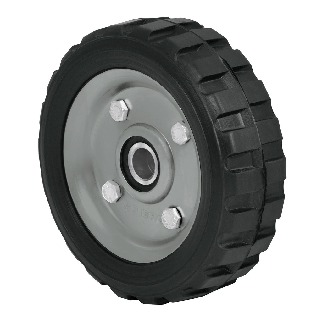 RD-62 | Rueda de hule sólido 6' para diablo, doble balero, Pretul