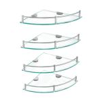RES-4V | Juego de 4 repisas esquineras de vidrio, Foset