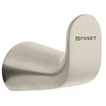 RIA-73N | Gancho sencillo de latón acabado satín para toalla, Riviera