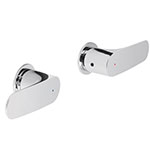 RIM-61 | Juego de 2 manerales para regadera, cromo, Foset Riviera