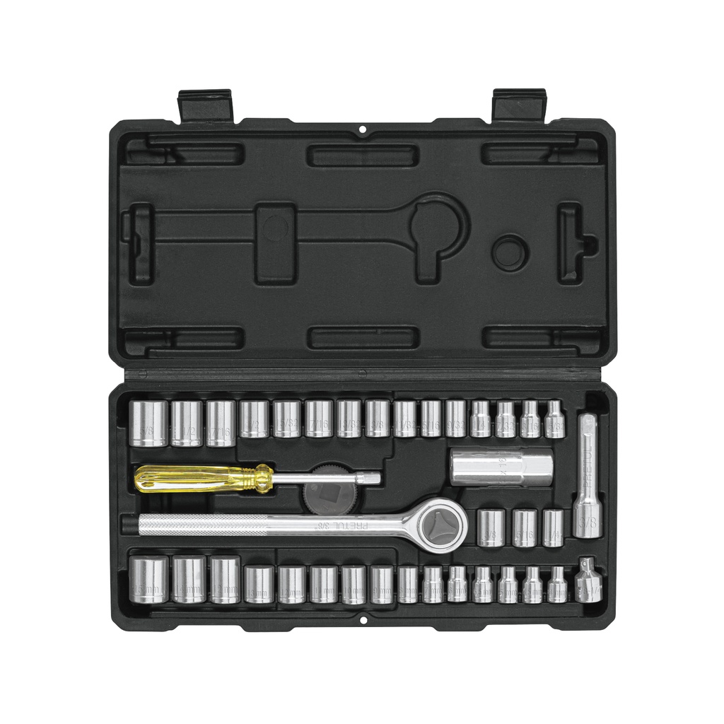 SET-39 | Juego de 39 herramientas 1/4' y 3/8' para mecánico, Pretul