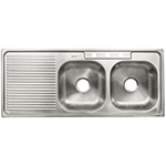 TA-1202TDB | Tarja de empotrar doble tina derecha 120 x 50 cm, Basic