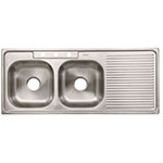 TA-1202TI | Tarja de empotrar doble tina izquierda 120 x 50cm, Foset