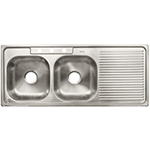 TA-1202TIB | Tarja de empotrar doble tina izquierda 120 x 50 cm, Basic