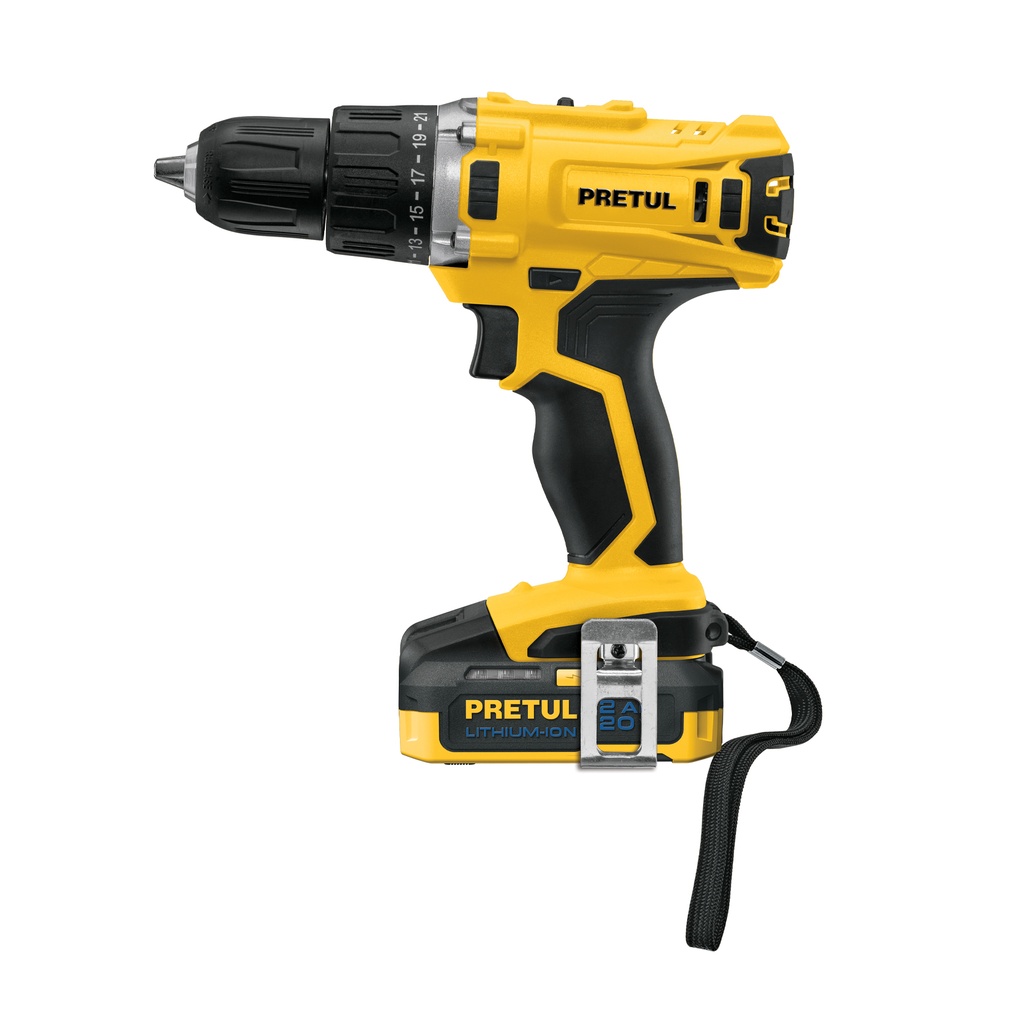 TALI-20P2 | Taladro inalámbrico 1/2', 20 V, Pretul