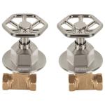 TBE-061N | Juego manerales redondos, roscables p/regadera, satín, Foset