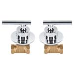 TBE-062 | Juego manerales palanca, roscables p/regadera, cromo, Foset