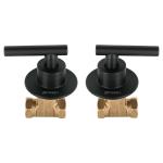 TBE-062M | Juego manerales palanca, roscables p/regadera, negro, Foset