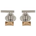 TBE-062N | Juego manerales palanca, roscables p/regadera, satín, Foset