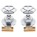 TBE-661 | Juego manerales redondos, soldables p/regadera, cromo, Foset