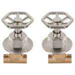 TBE-661N | Juego manerales redondos, soldables p/regadera, satín, Foset