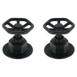 TBMR-61M | Juego de 2 manerales para regadera, volante, negro, Tubig