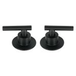 TBMR-62M | Juego de 2 manerales para regadera, palanca, negro, Tubig