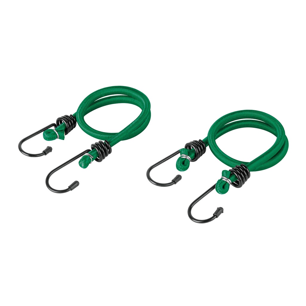 TENS-2C | Bolsa con 2 tensores elásticos verdes de 45 cm, Pretul