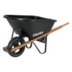 TP-6FF | Carretilla concha plástica 6 ft3 Imponchable b/madera,Truper