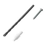 TQ-3/16J | Kit de 20 taquetes 3/16' con pijas #6 y 1 broca 3/16', Fiero