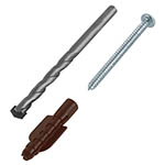 TQ-5/16J | Kit de 20 taquetes 5/16'con pijas #10 y 1 broca 5/16', Fiero