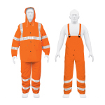 TRA-NAR-XL | Conjunto impermeable doble capa naranja con reflejante, XG