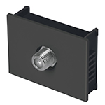 TV15-EN | Toma de televisión, 1.5 módulos, línea Española, negro