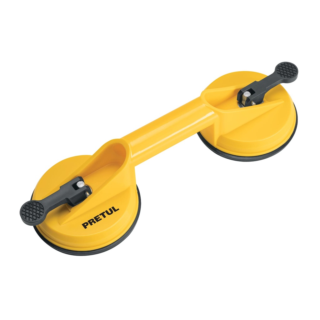VEVI-2 | Ventosa de plástico para vidrio, 2 copas de succión, Pretul