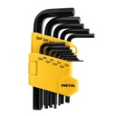 ALL-13M-P | Juego 13 llaves allen mm punta hex con organizador, Pretul