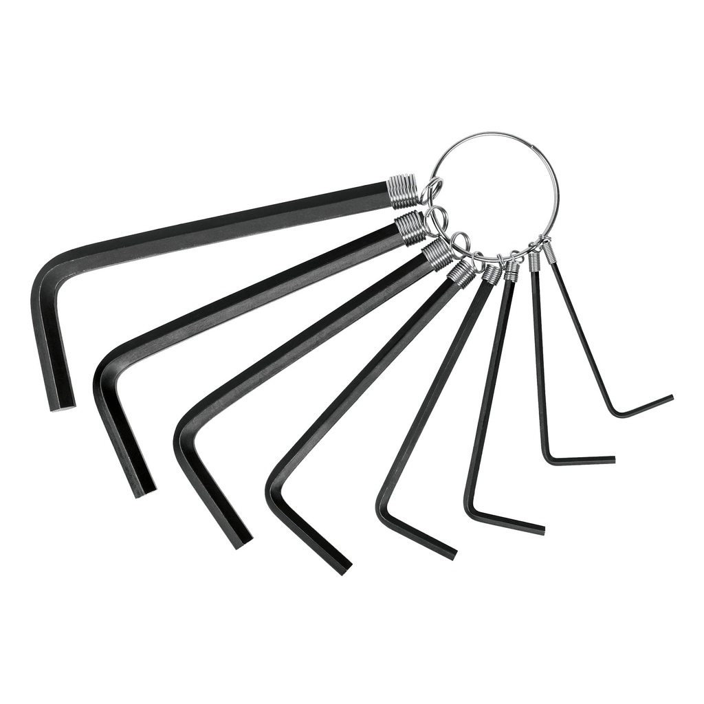 ALL-P8P | Juego de 8 llaves allen std punta hex tipo llavero, Pretul