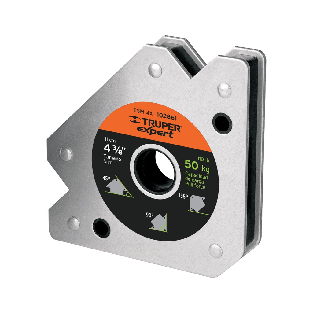 ESM-4X | Escuadra magnética 4' para soldar, capacidad 25 kg, Expert