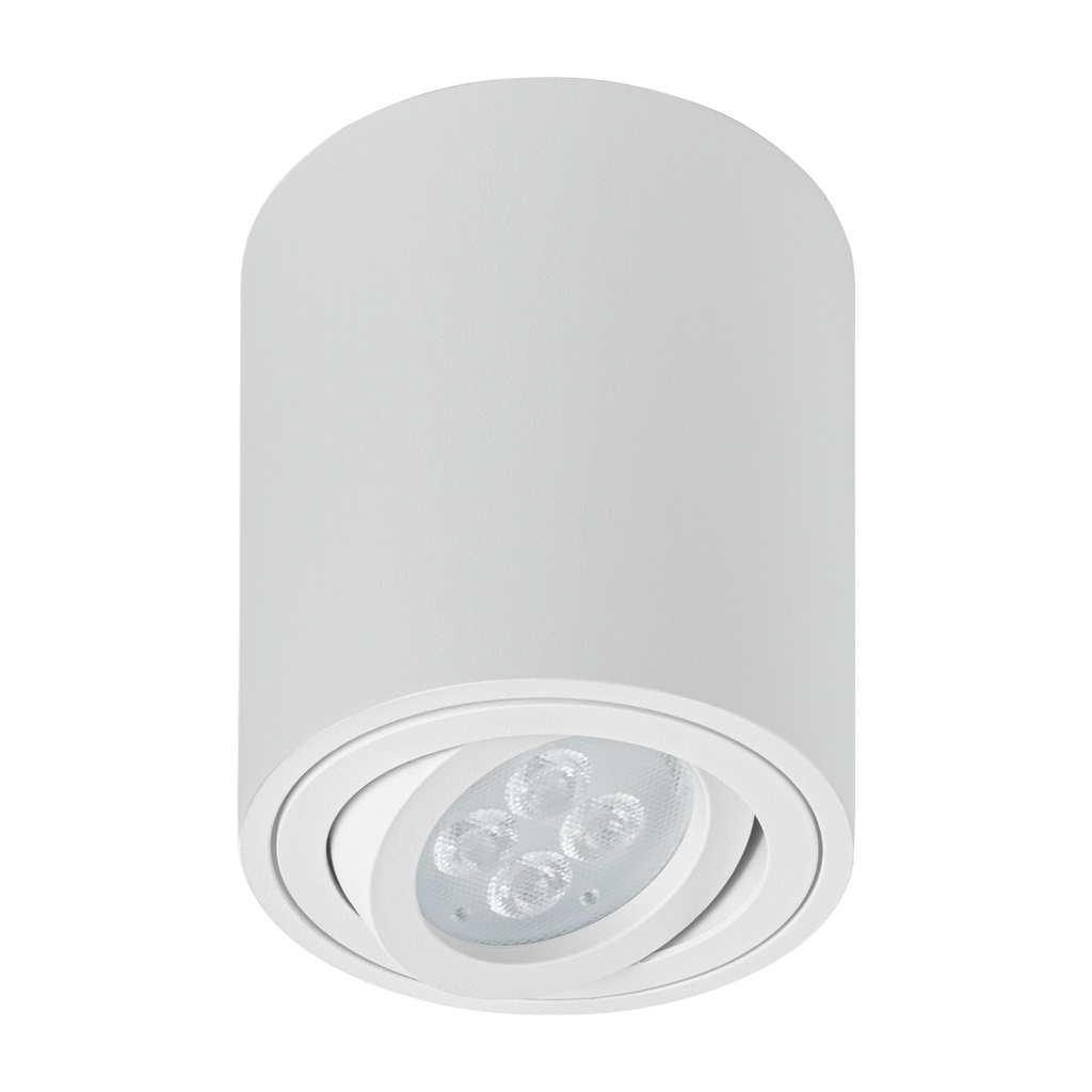 SOB-402S | Luminario de sobreponer con spot dirigible, redondo, blanco