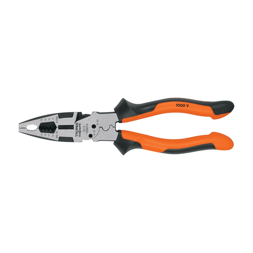PMU-8EX | Pinza multiuso 8' electricista, comfort grip, Truper Expert