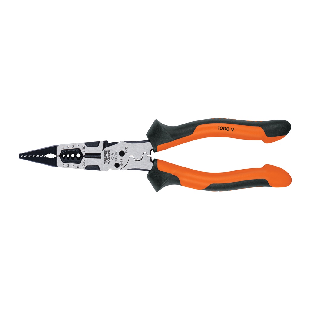 PMU-8PX | Pinza multiuso 8' punta larga, comfort grip, Truper expert