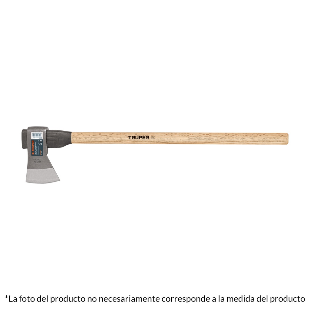 ML-3-1/2MM | Hacha media labor 3-1/2 lb con mango de madera de 36',Truper