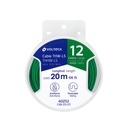 CAB-12V-20 | Carrete con 20 m de cable THHW-LS 12 AWG verde, Volteck