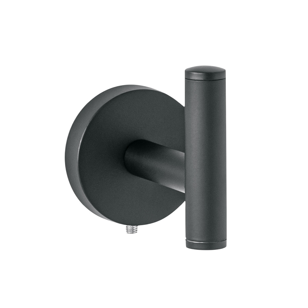 TBA-73M | Gancho sencillo metálico acabado negro, Foset Túbig