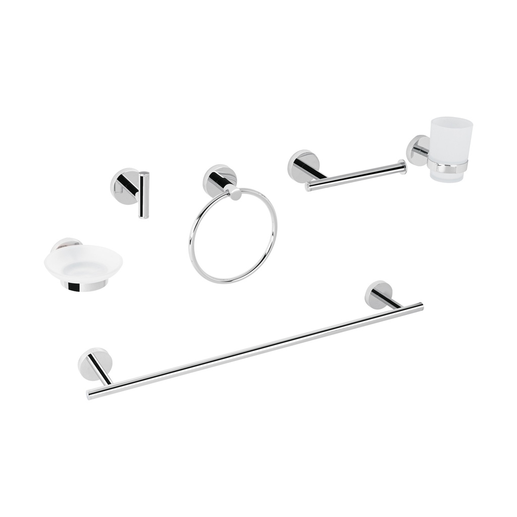 TBA-7000 | Juego de 6 accesorios para baño acabado cromo, Foset Tubig