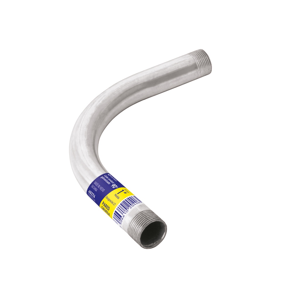 CODCO-1A | Codo Conduit 90° de 1' galv. pared gruesa, et. Amarilla