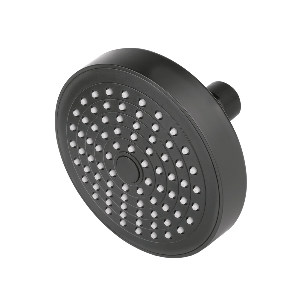 R-402SM | Regadera redonda de ABS 4-1/4' sin brazo, negro, Basic