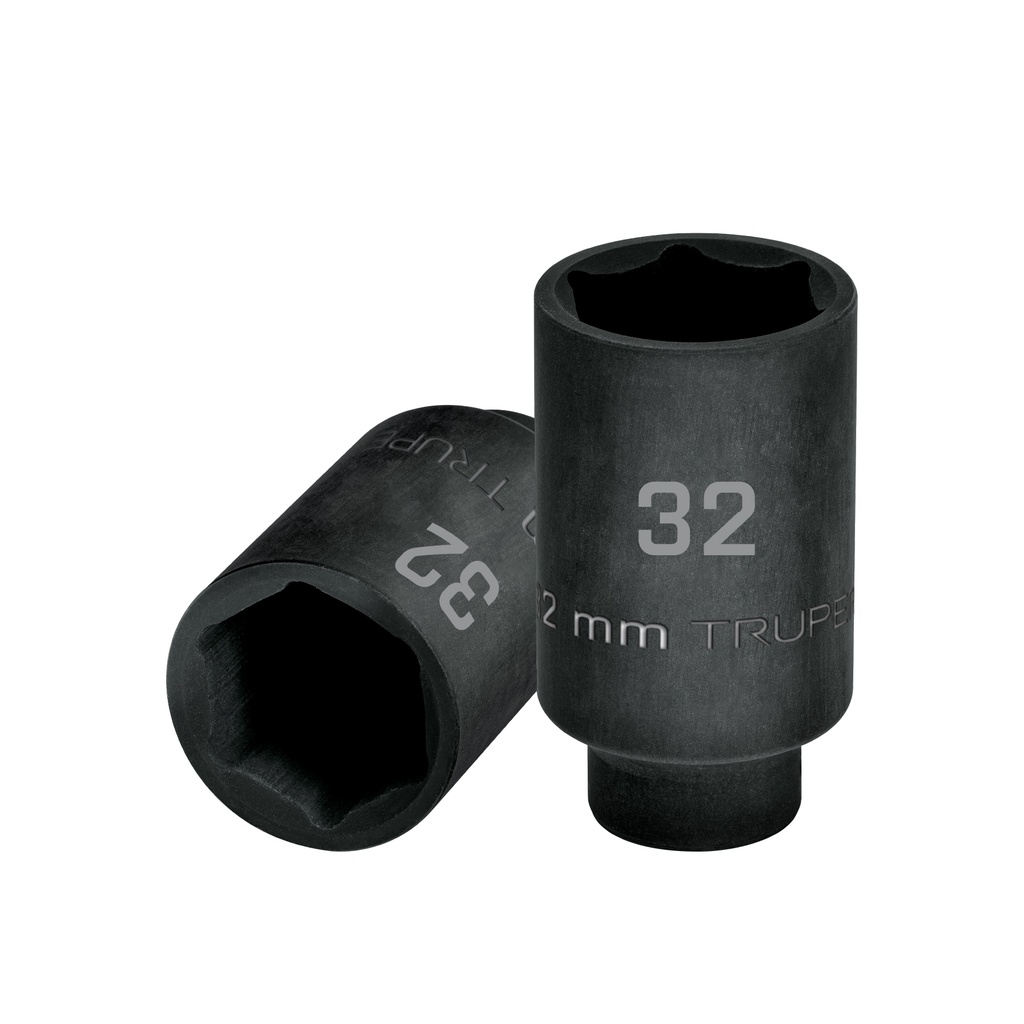 D-7332-ML | Dado largo impacto de 32 mm, 6 puntas, cuadro 1/2', Truper