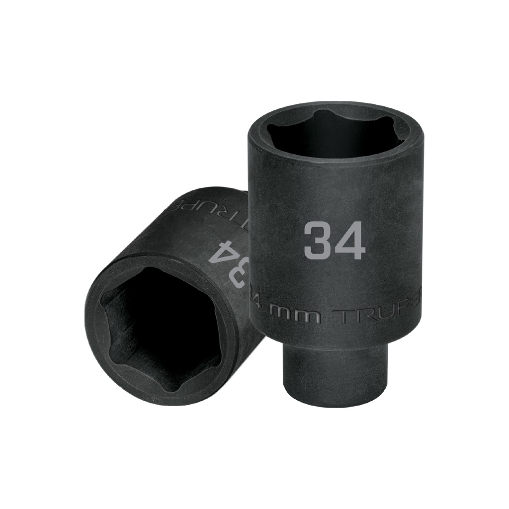D-7334-ML | Dado largo impacto de 34 mm, 6 puntas, cuadro 1/2', Truper
