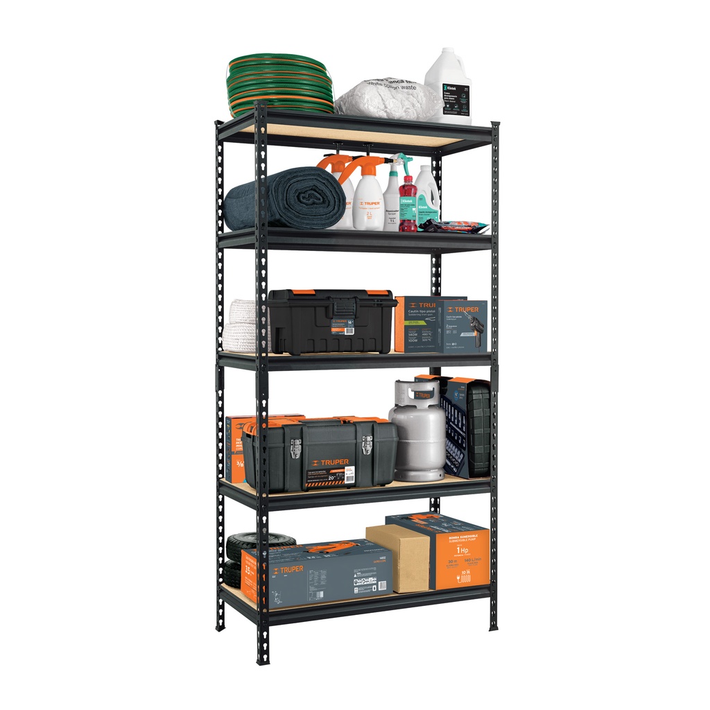 ESME-601 | Estante metálico 5 repisas MDF cap.60 kg 183x46x91, Pretul