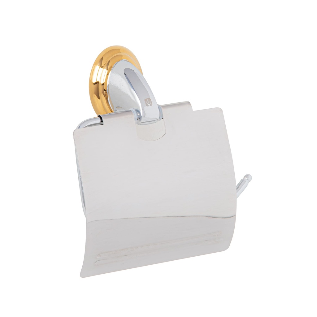 AQA-82G | Portarrollo metálico acabado cromo-oro, Foset Aqua