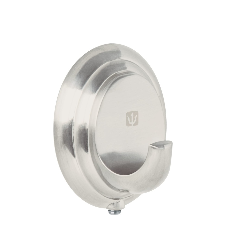 AQA-83N | Gancho sencillo metálico acabado satín, Foset Aqua